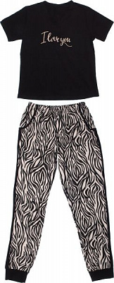 Комплект женский Nika Ledi 12511 р. M бежевый с черным 