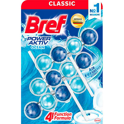 Туалетний блок Bref Сила-Актив Океанський бриз 3x51 г