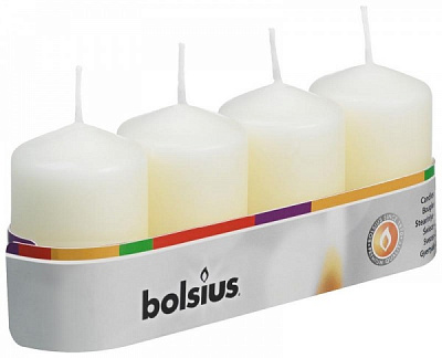 Свічка 60/40 кремова 4 шт. / уп Bolsius
