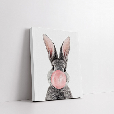 Картина на полотні Зайка зі жвачкою 50x70 см WS Holst 14082210