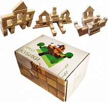 Кубики деревянные ArinWOOD Маленький строитель Е321