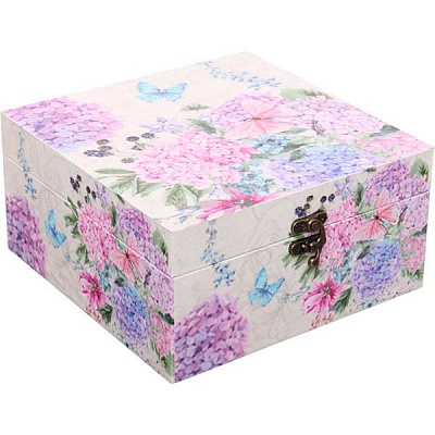 Сундук для украшений Сирень 14x15x8 см