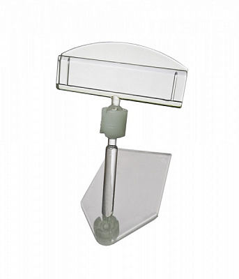 Ценникодержатель на прямоугольной подставке 50 мм прозрачный 5 шт. 