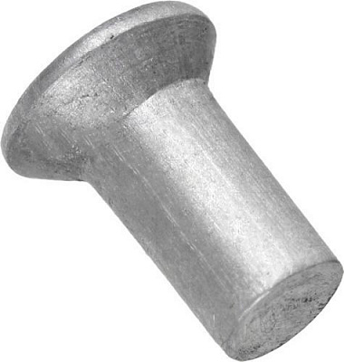 Заклепка під молоток 3х6 мм 25 шт./уп. алюміній з потайною головкою