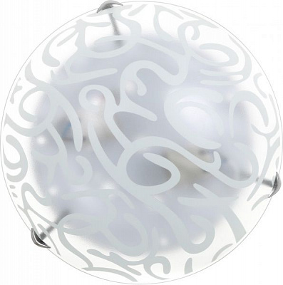 Світильник настінно-стельовий УТ Сяйво НПБ Розпис 2x60 Вт E27 білий 3015