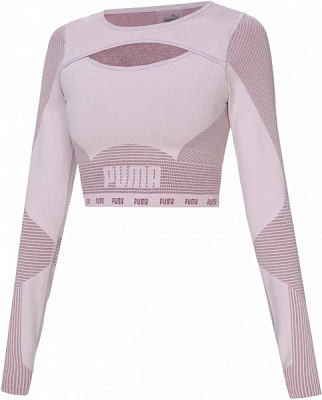 Футболка Puma Train FormKnit Seamless LS 52166717 р.M светло-фиолетовый