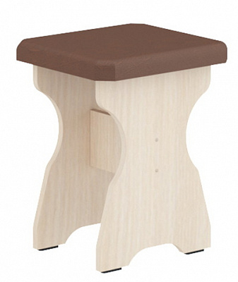 Табурет 330х450х360 коричневый / молочный 