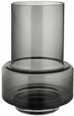 Ваза стеклянная Wrzesniak Glassworks Колба 15-3881A 25,5 см серый 
