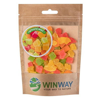 Цукати WinWay Мікс кубики 100 г (4821912900235)