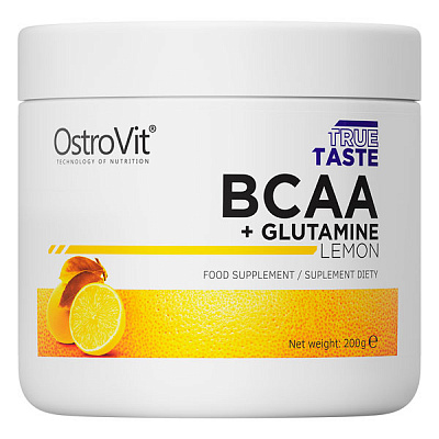 Амінокислотна суміш Ostrovit BCAA+Glutamine лимон 200 г
