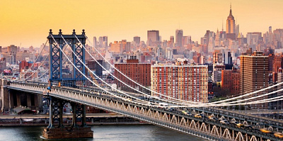 Репродукция Нью-Йорк. Мост 50x100 см Арт Фемелі 