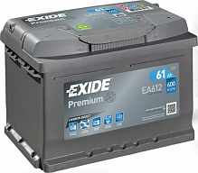 Акумулятор автомобільний EXIDE АзЕ PREMIUM 61Ah 600A 12V «+» праворуч (EA612)