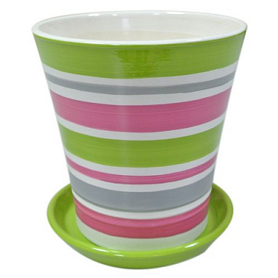 Горщик керамічний Оріана-Запоріжкераміка Модерн круглий 1л різнокольоровий