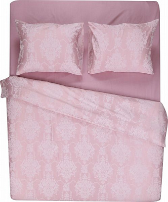Комплект постільної білизни Дерево 2.0 фланель рожевий La Nuit