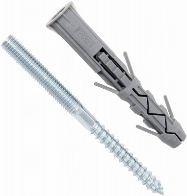 Дюбель распорный с двухрезьбовой шпилькой 12x80 мм 2 шт. Expert Fix