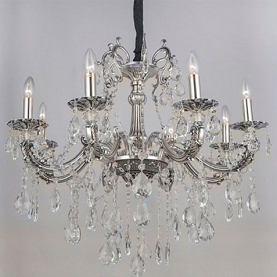 Люстра подвесная Victoria Lighting Andria/PL8 8x40 Вт E14 серебряный 