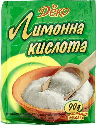 Кислота лимонная 90 г Деко (4820159131488) 