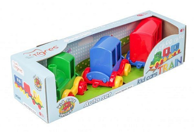 Ігровий набір Wader Паровозик Kid cars 3 шт. 39260 39260