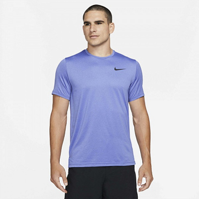 Футболка Nike M NP DF HPR DRY TOP SS CZ1181-457 р.M сиренево-синий