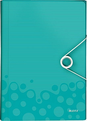 Папка с отделениями WOW A4 бирюзовый металлик 45890051 Leitz