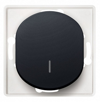 Вимикач прохідний одноклавішний Aling-Conel Eon з підсвіткою білий E627.E1