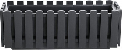 Ящик балконный Plastkon Fency прямоугольный 6,2л антрацит 