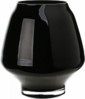 Ваза стеклянная черная Сейм d30 h32 cм Wrzesniak Glassworks