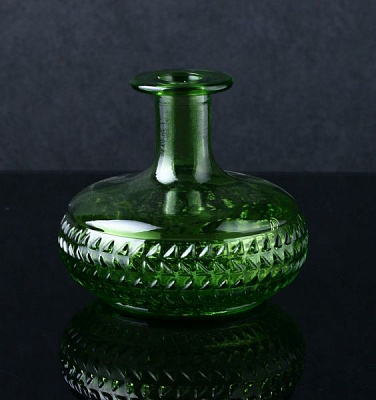 Ваза стеклянная зеленая DIAMANTE 12 см San Miguel