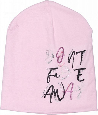 Шапочка детская для девочки Kraft 271-Т р.52-54 светло-розовый 