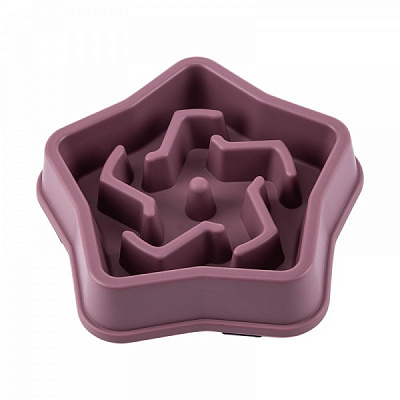 Миска WahoPet лабиринт для собак пластиковая звезда коричневый (WA00006)