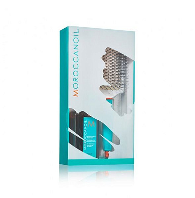Набор для волос для женщин Moroccanoil 2020 (масло 100 мл + щетка лопатка)