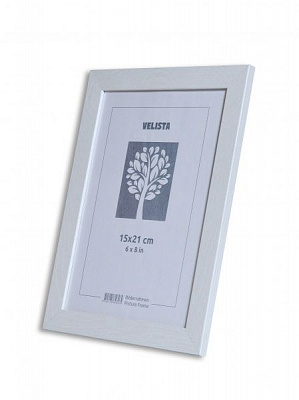 Рамка для фотографии со стеклом Velista 20BW-6003v 15x21 см белый 