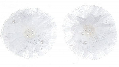 Бант MARI N білий класичний D10 2 шт.