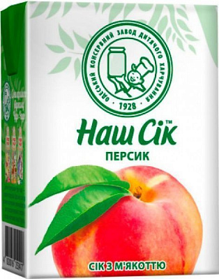 Сік Наш Сік Персик 200 мл