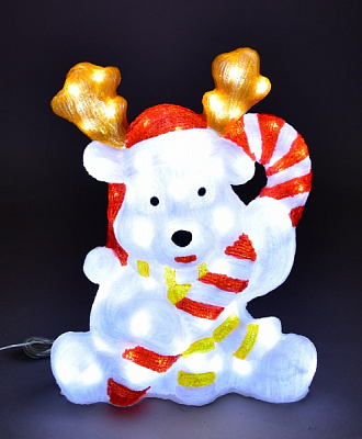 Фігурка з підсвіткою Bright Source Ltd. Оленя з цукеркою світлодіодна (LED) 80 ламп 48 см