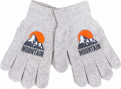 Варежки YO! р.18 серый 