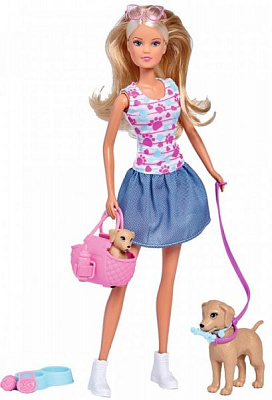 Кукольный набор Simba Steffi & Evi Love Прогулка семейки любимцев