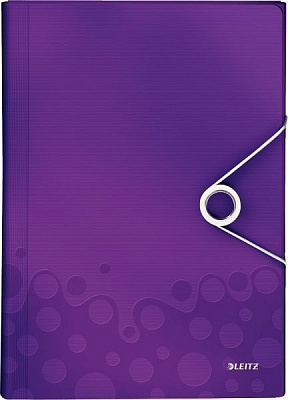 Папка з відділеннями WOW A4 фіолетовий металік 45890062 Leitz