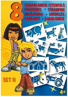 Набір трафаретів для малювання Malinos Ферма 8 шт. (набір H)