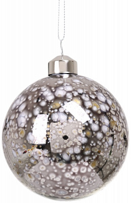Куля новорічна 80 мм сірий ABT620310