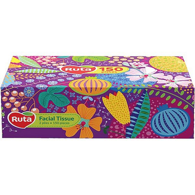 Салфетки гигиенические в коробке Ruta пенал 150 шт.
