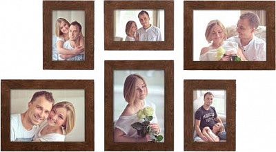 Набор галерейный Velista 27N-5057-3V на 8 фото 21х30/15x21 см коричневый 