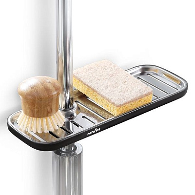 Полка MVM BP-23 черная с фиксатором 