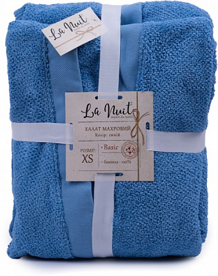 Халат махровый La Nuit Rice Galaxy р. L голубой 