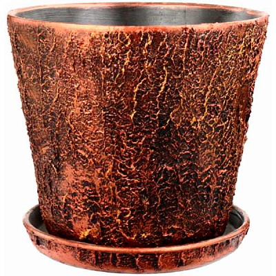 Горшок керамический Евро №6 Паутина круглый античная бронза