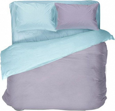 Комплект постільної білизни Моно 2,0 сірий із блакитним La Nuit