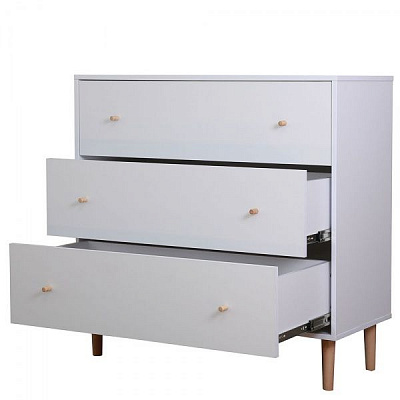 Комод Скандинавия 3Ш 1000х400х958 аляска/аляска 