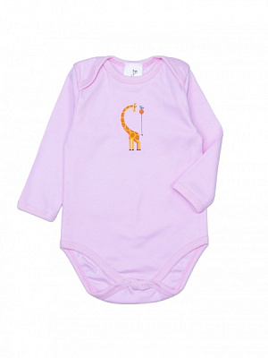 Боди детское для девочки Bambinelli Жираф с шариком р.74 розовый 