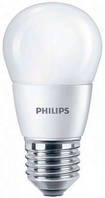 Лампа світлодіодна Philips 6,5 Вт P45 матова E27 220 В 4000 К