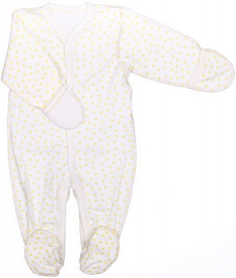 Комбінезон дитячий Bambinelli жовта зірка р.56 білий із малюнком